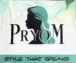 “Pryom fashion brand logo featuring elegant feminine silhouette in blush pink and navy blue – premium women’s clothing brand”