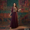 Maroon crop top skirt set with heavy embroidered jacket for wedding and festive occasions